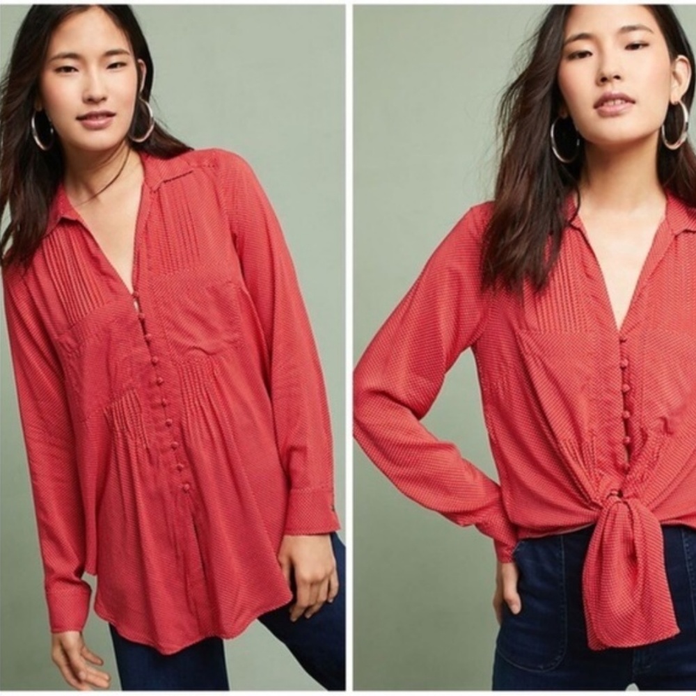 ANTHRO | MAEVE | Matilda Polka Dot Blouse Small